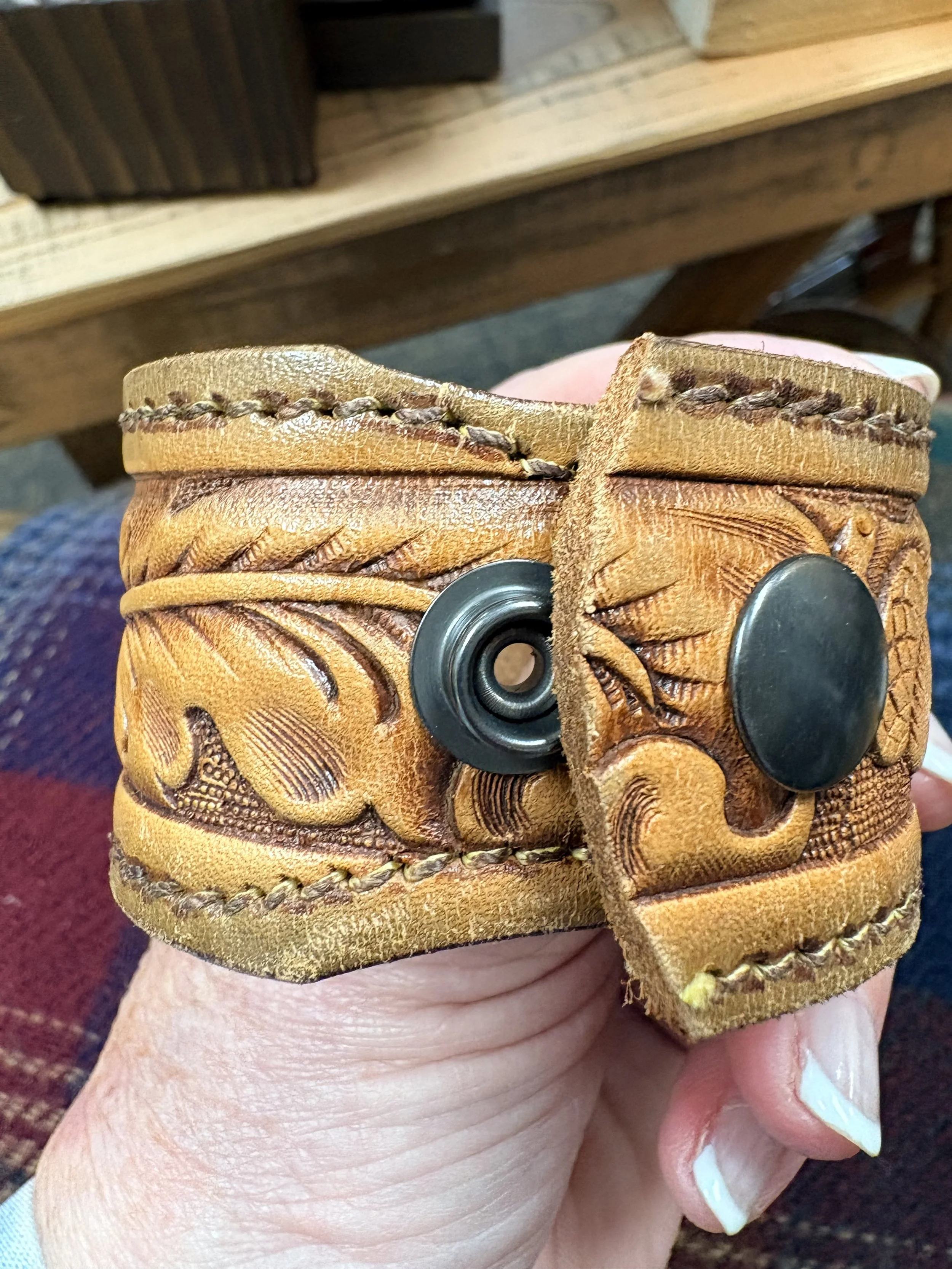 Elk Head Leather Cuff #6.jpg