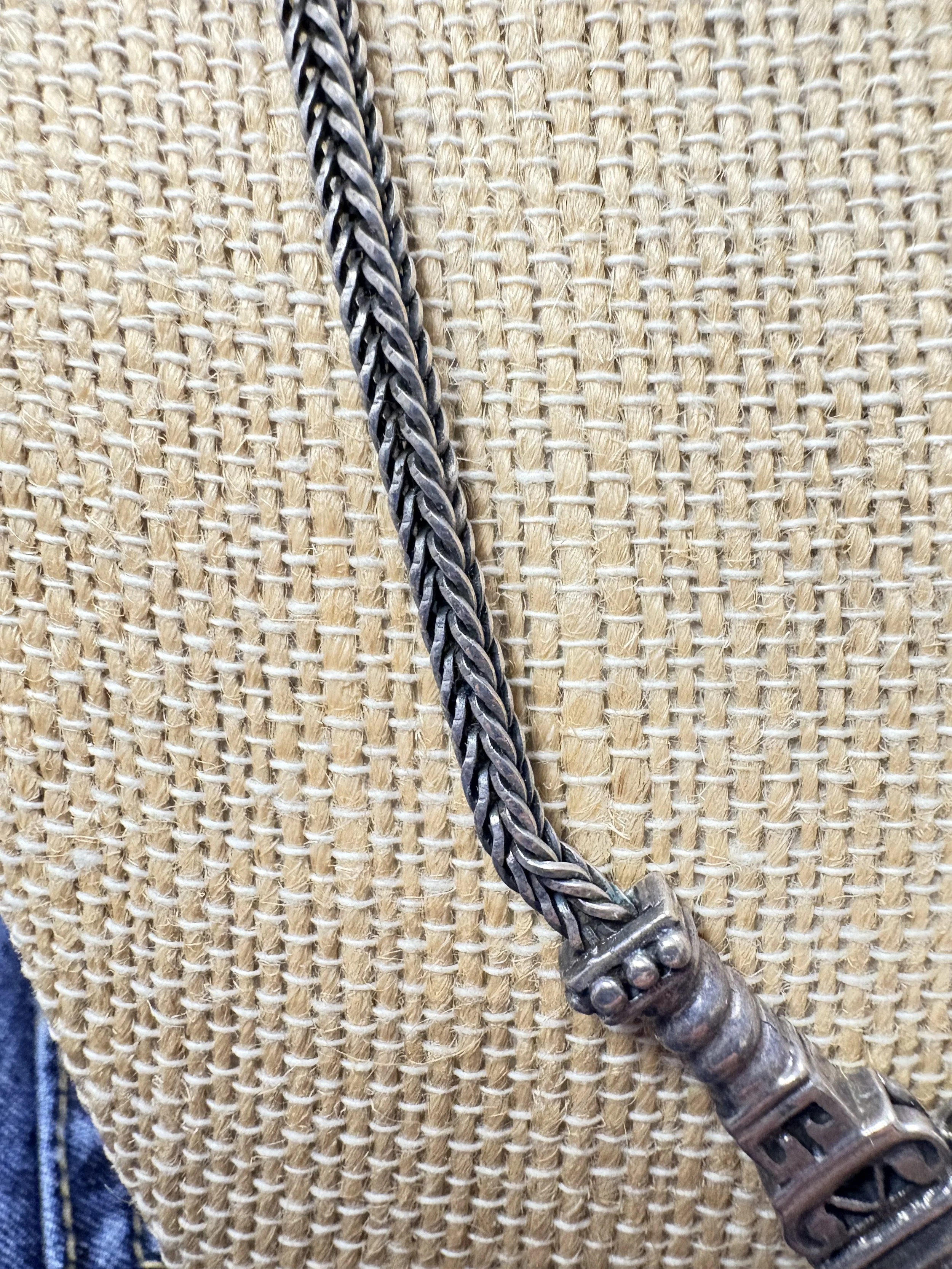 Vintage Art Deco Garnet & Silver Necklace #4.jpg