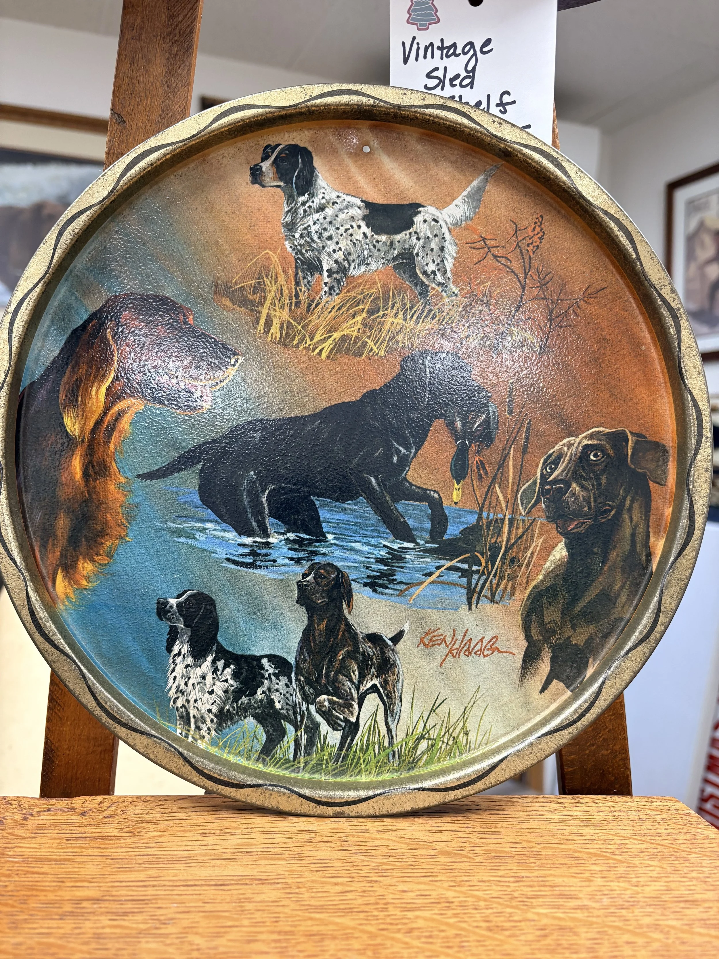 1960 Ken Haag Bird Dog Metal Serving Tray