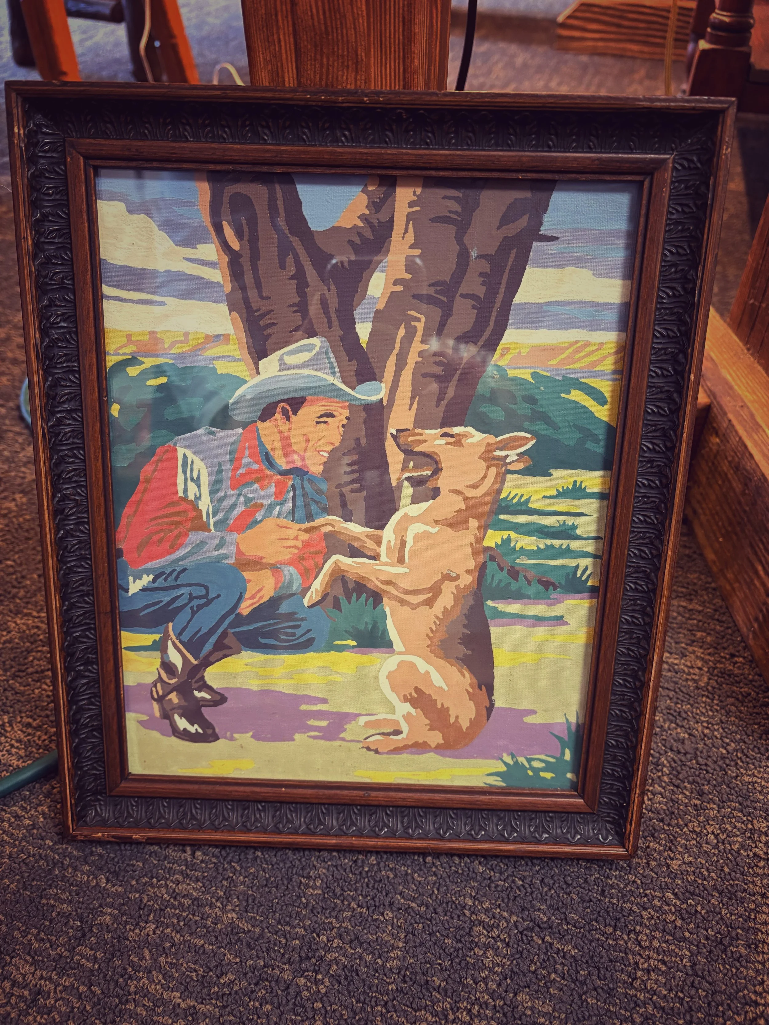 Roy Rogers & Bullet Nostalgia Art Print | Framed