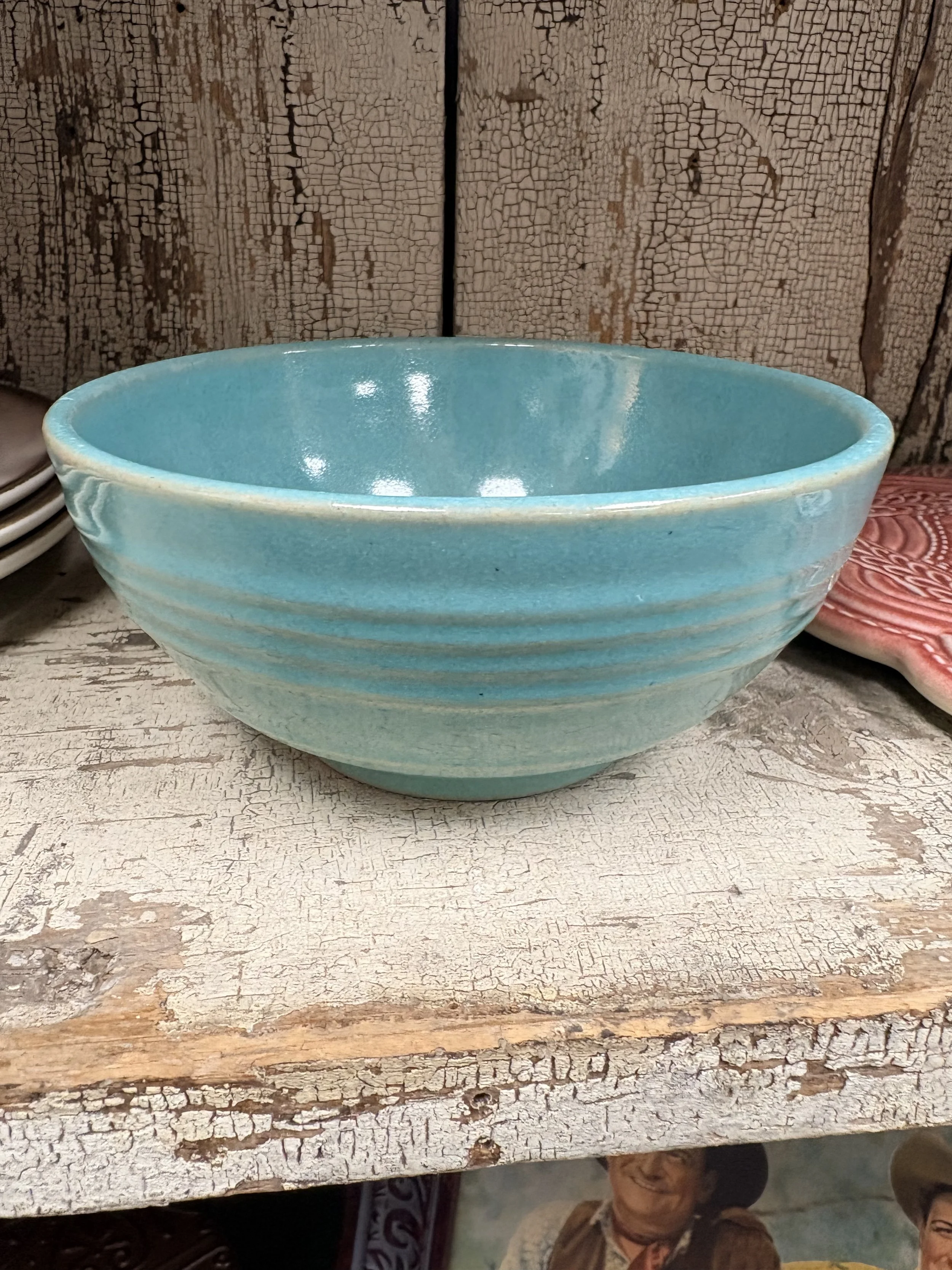 1930's Bauer Pottery Small Bowl - Turquoise Delight