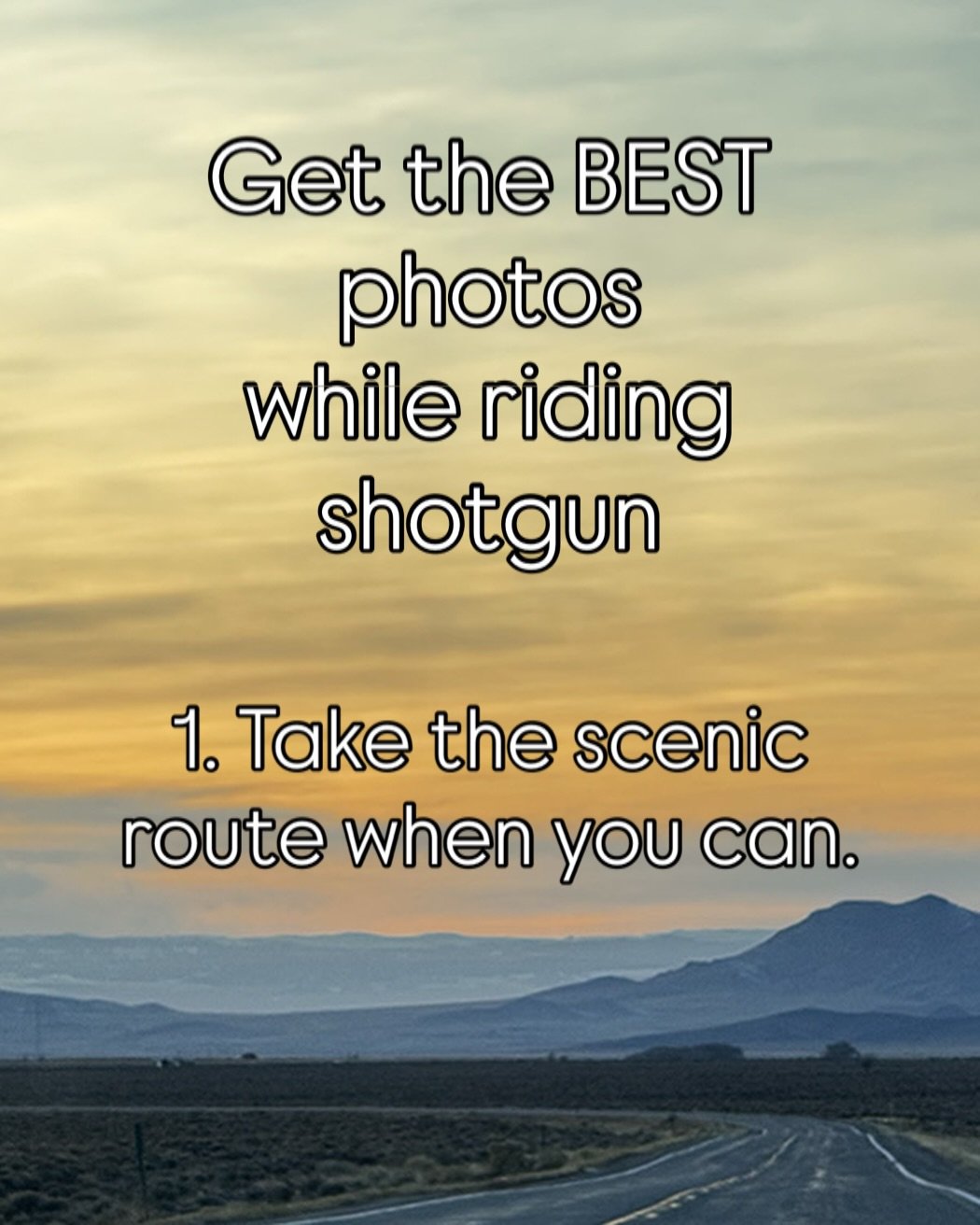 Everyone says their road pics don&rsquo;t turn out so great. A little patience and practice is all it takes. Here&rsquo;s a few tips to keep in mind from my recent newsletter. Get all the tips and more surprises by signing up for the newsletter. 🔗 L