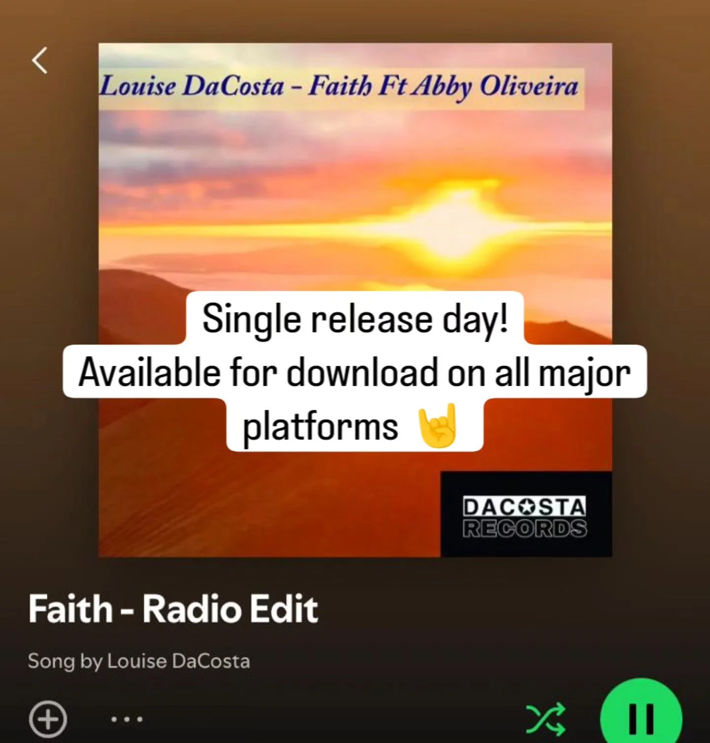 I collaborated with DJ and producer Louise Da Costa on her track 'Faith' - 2024

click to listen
