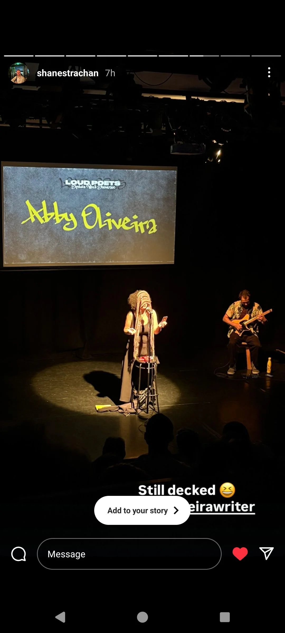 Performing my poem 'Horrorscope' at I Am Loud, Edinburgh.
Photo by Shane Strachan