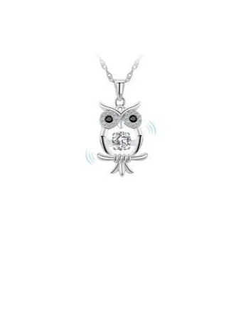 LEGEND  Sterling Silver Pulsing Owl Necklace
