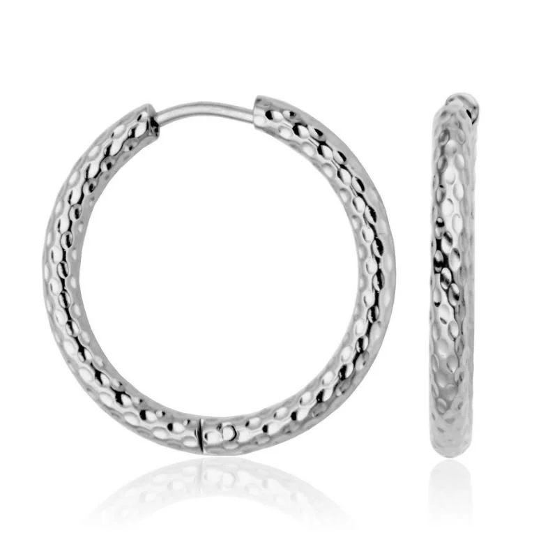 Textured Hoop Earrings