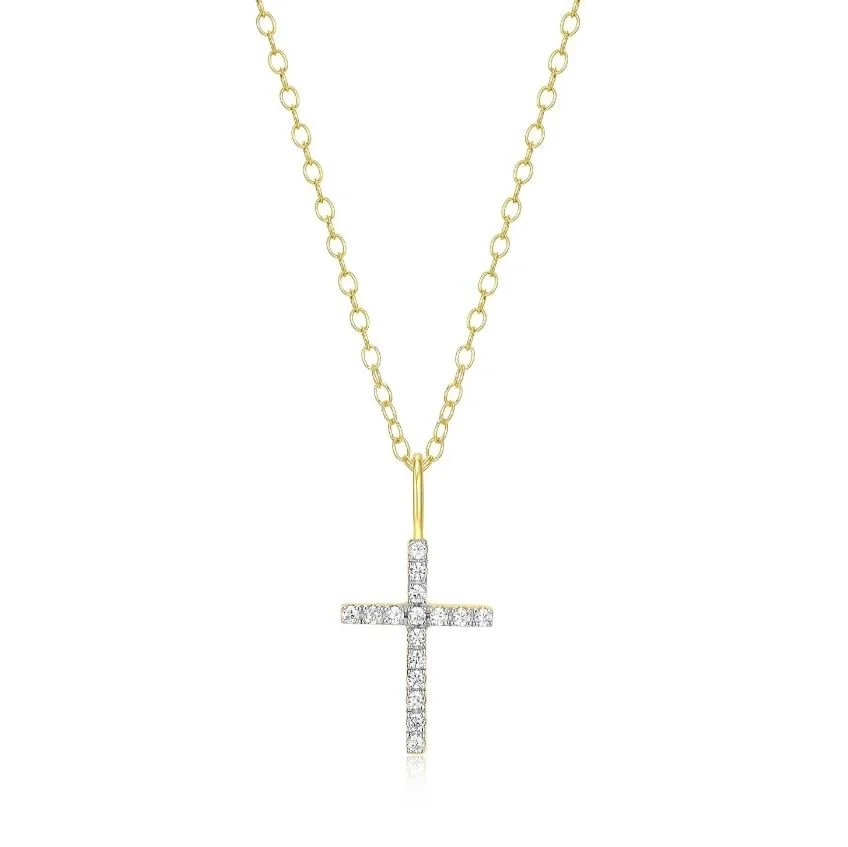 [COURONNE] Luna Cross 25 ★人気★ Cross on Cross Charm : white CZ| cross-on-charm (white CZ