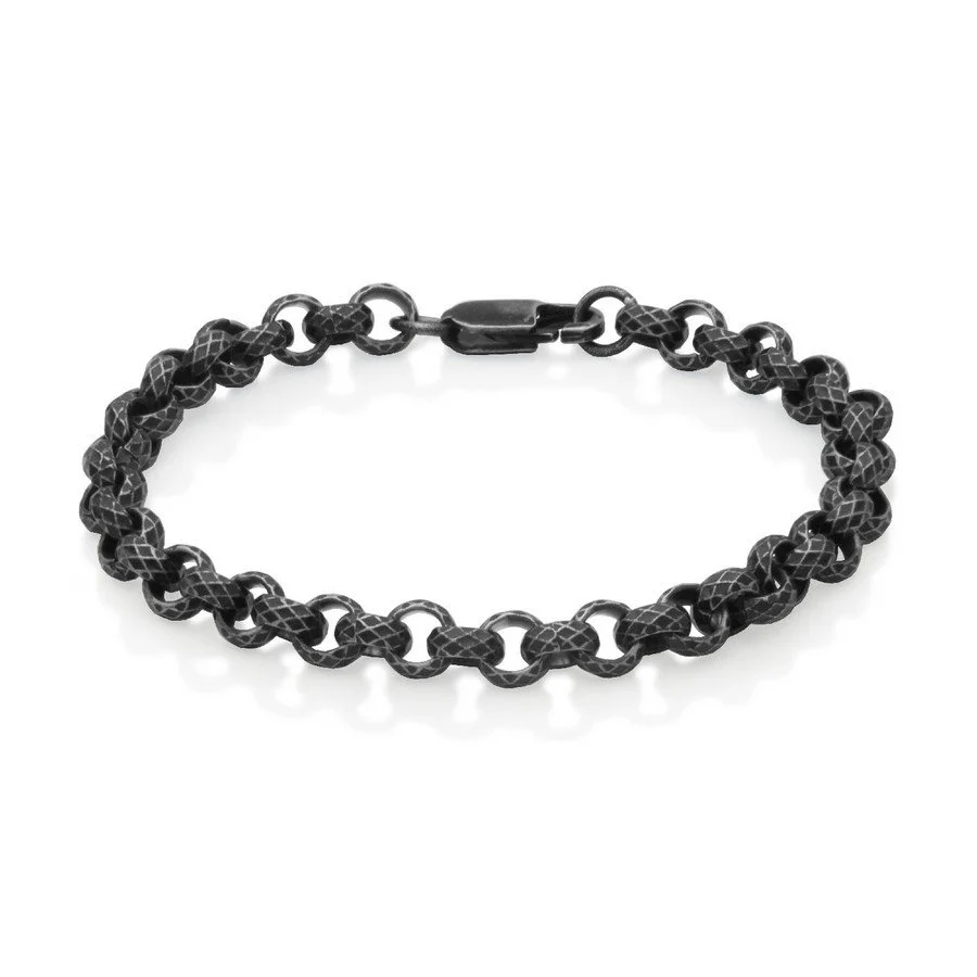 Black Curb Chain Bracelet