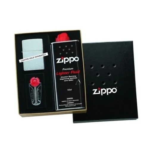 ZIPPO Classic Gift Set - 4oz Fluid & 6-Flint Dispenser