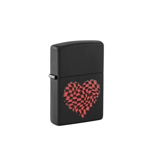 ZIPPO LIGHTER Checkered Heart