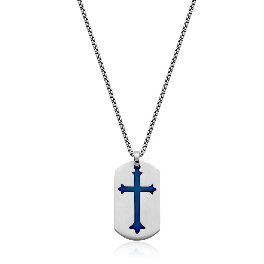 Blue Cross Necklace