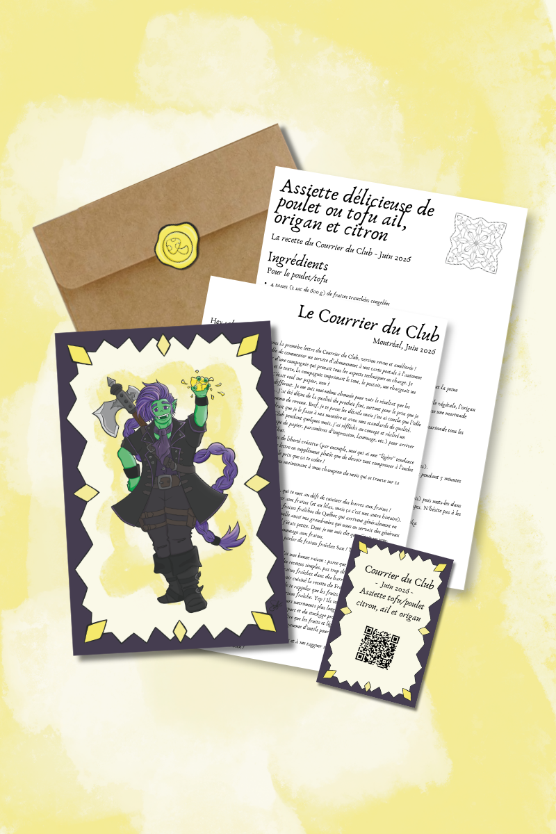 Le Courrier du Club, juste le sandwich