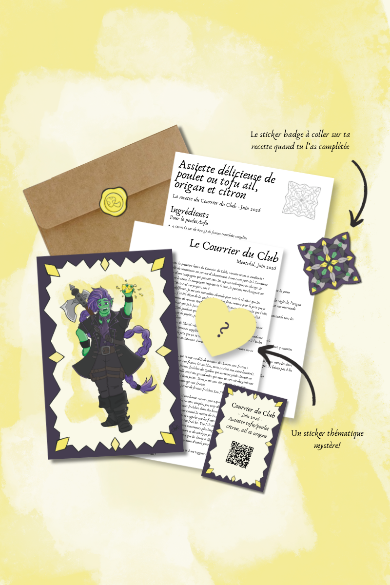 Le Courrier du Club, le sandwich avec frites et salade