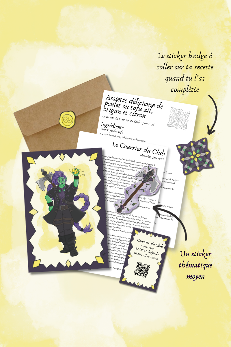 Le Courrier du Club, le sandwich avec frites et salade