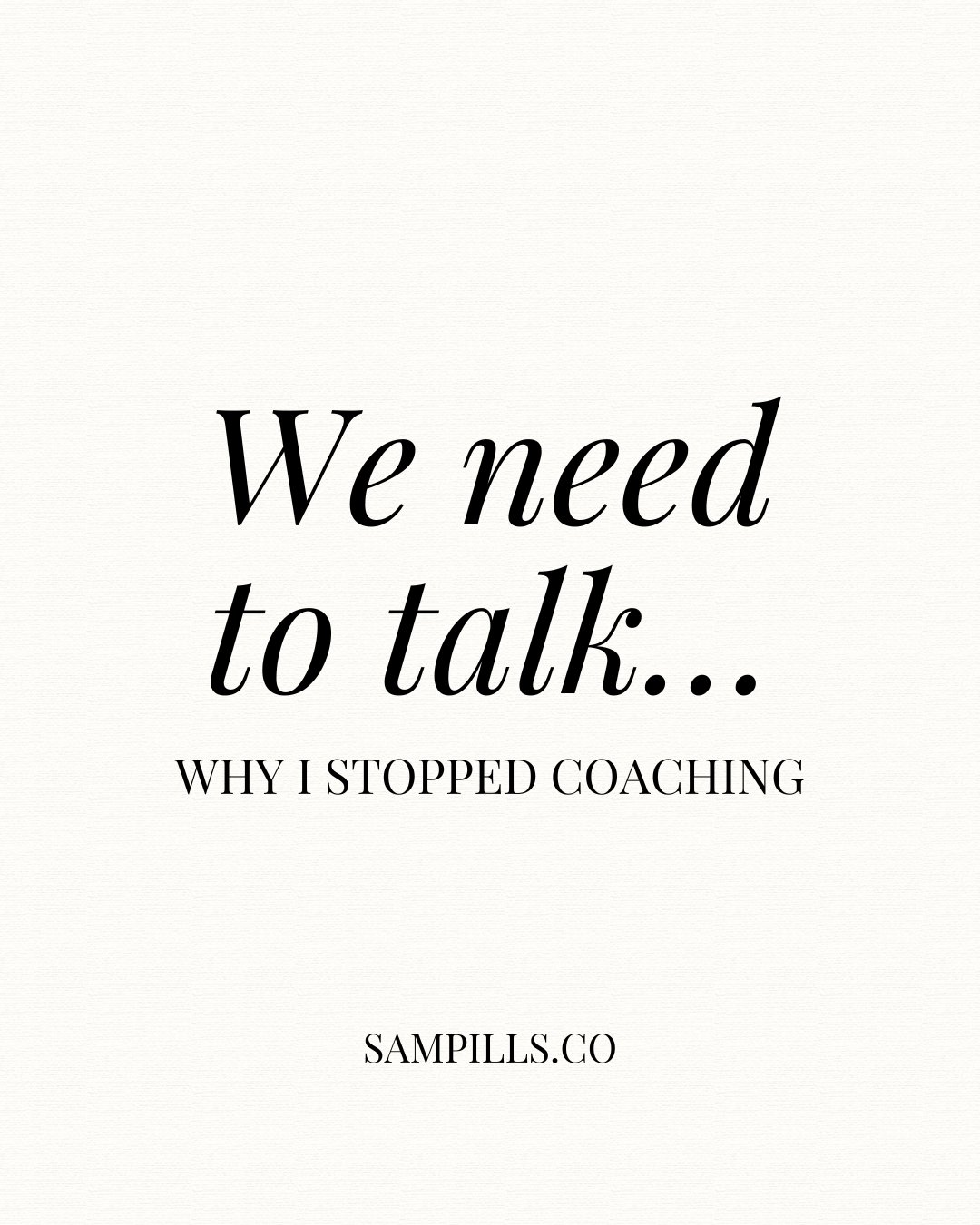 Am I anti-coaching? Not at all.

But for a people pleaser who just wants someone to tell them what to do, struggles to follow through  on promises to herself and doubts her own instincts, do I think coaching is the answer to get the results she wants