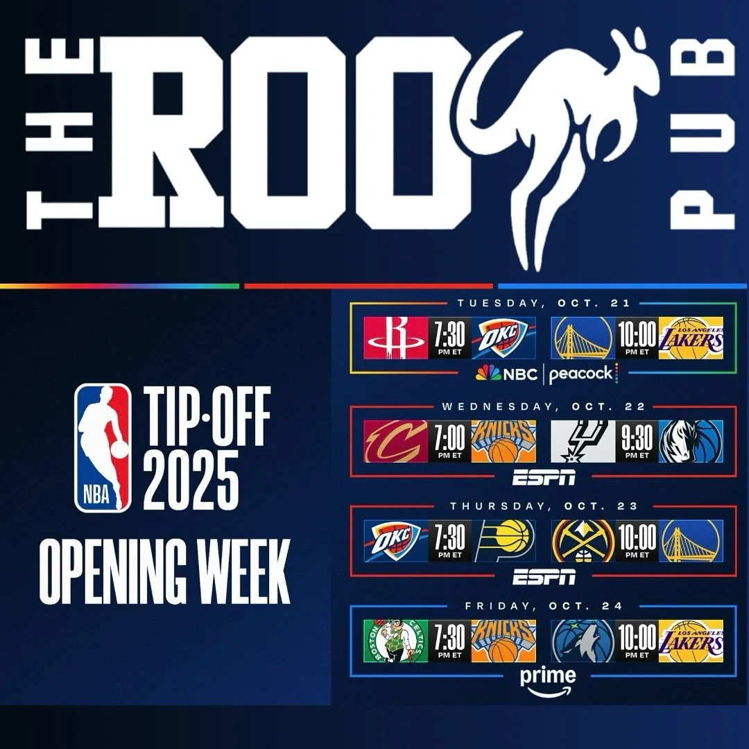 NBA OPENING WEEK 🏀🔥
We Back Baby 😈
#TheRooPub #NBA