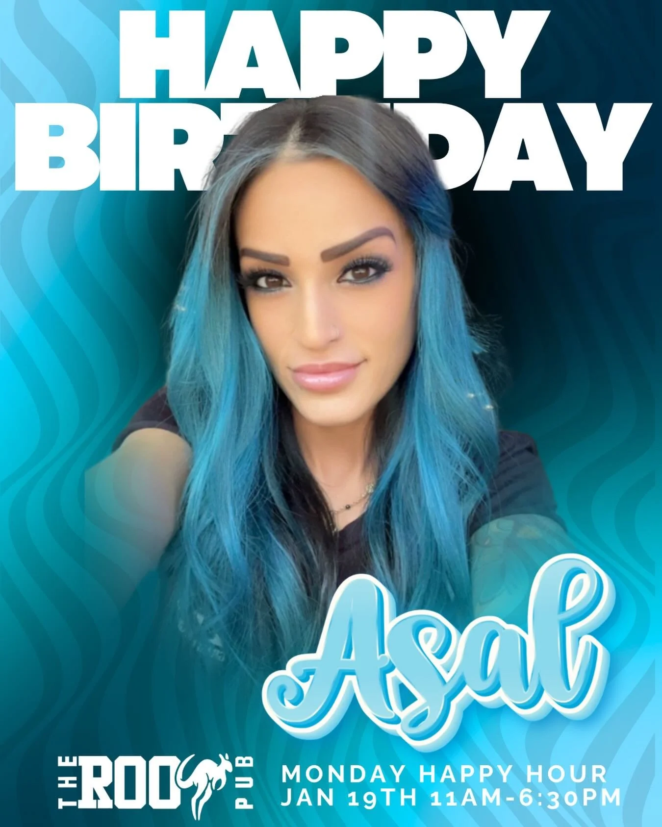🎉🎂 save the date - IT&rsquo;S ASAL&rsquo;S BIRTHDAY! 🎂🎉

Drinks are pouring, vibes are vibing, and Asal is the reason 🍸💅
Come celebrate her with Monday Happy Hour from 11AM&ndash;6:30PM at The Roo Pub 🦘🍻

If you need an excuse to drink on a M