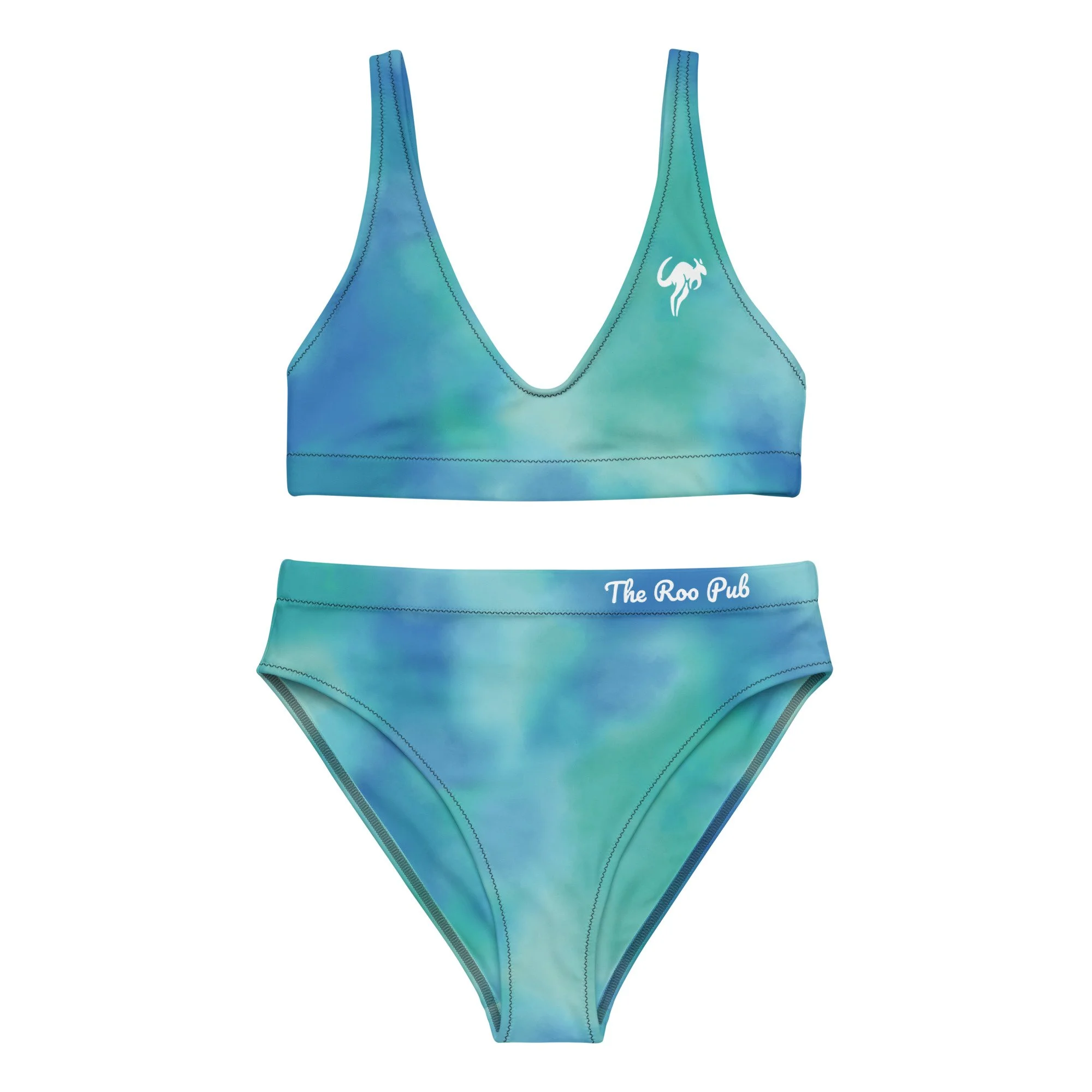 Roo Blue Recycled High-Waisted Bikini