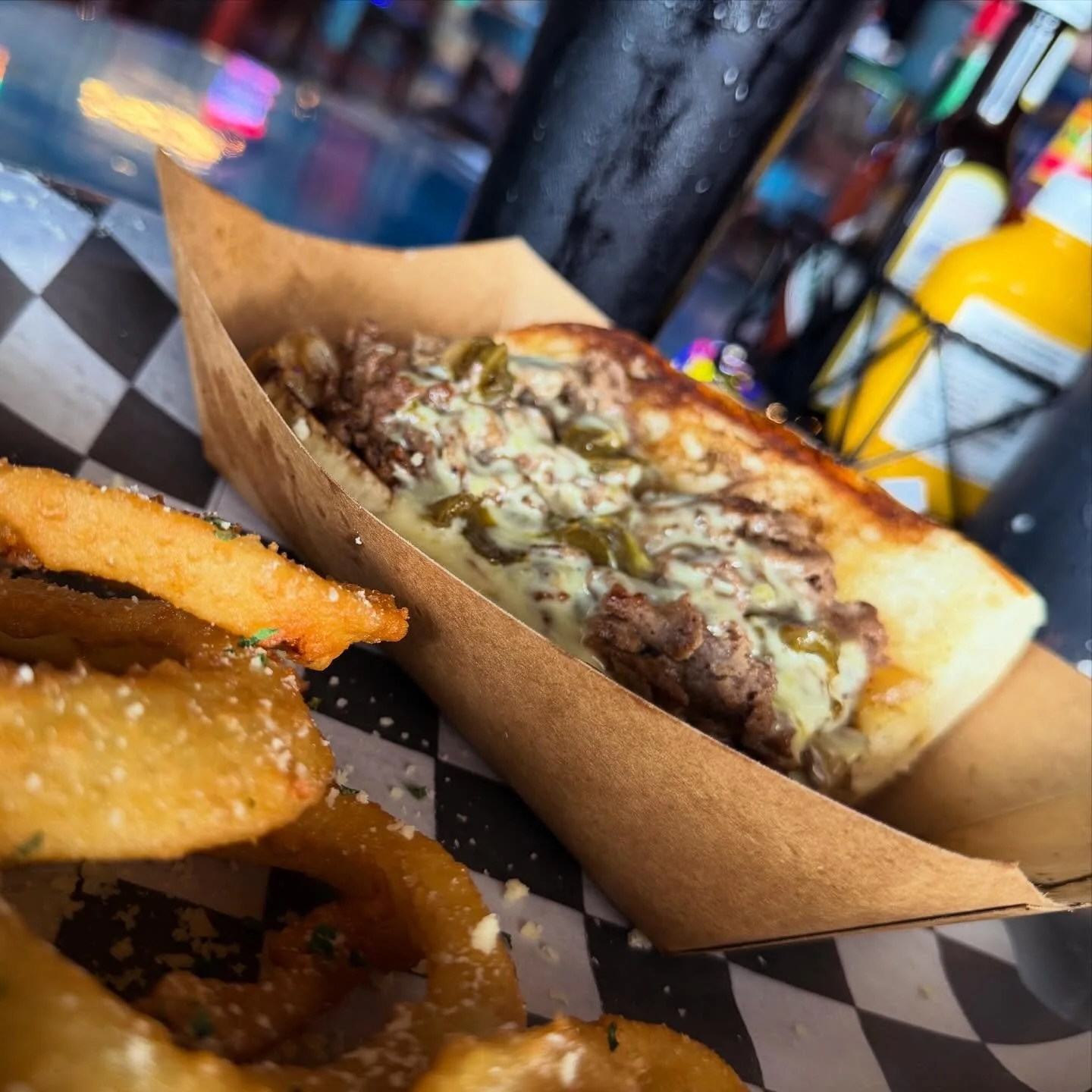 Come try our Texas Philly &mdash; stacked, loaded, and made to hit just right.
Pair it with our crispy onion rings&hellip; yeah, that combo is made in heaven 🍔🍟

Then stick around for live music with Dean Adamson from 9&ndash;12PM 🎶

Good food, co