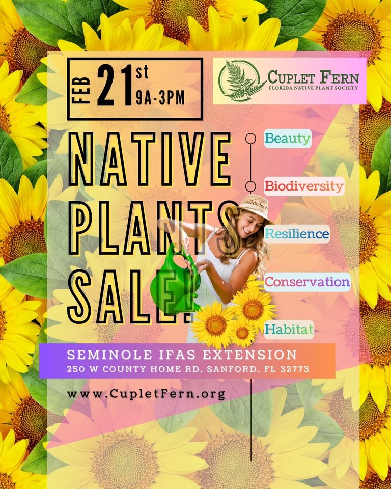Florida Native Plants Sale, UF IFAS Seminole County, February 21, 9AM - 2:30PM