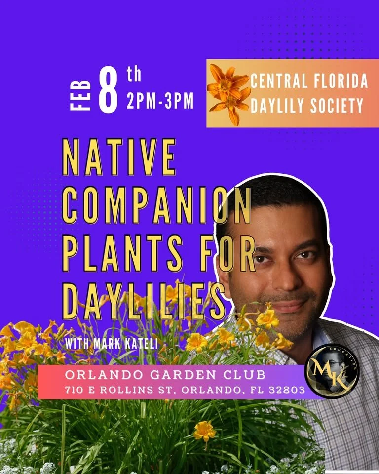 Native Companion Plants for Daylilies, Orlando Garden Club, February 8th, 2PM - 3PM