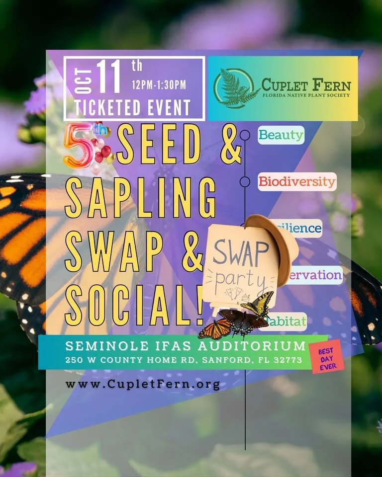 Native Plant Seed & Sapling Swap Social! — Sun Oct 11, 2026, 12:00–1:30 PM