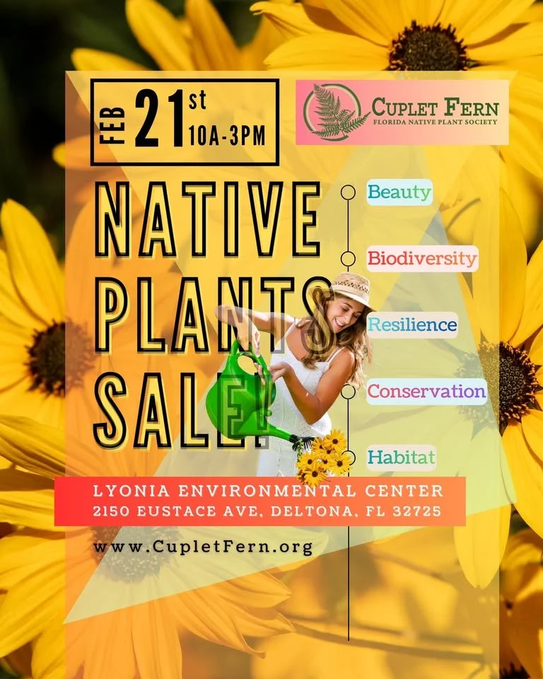 Florida Native Plants Sale, Lyonia Environmental Center, February 21, 10AM - 2:30PM