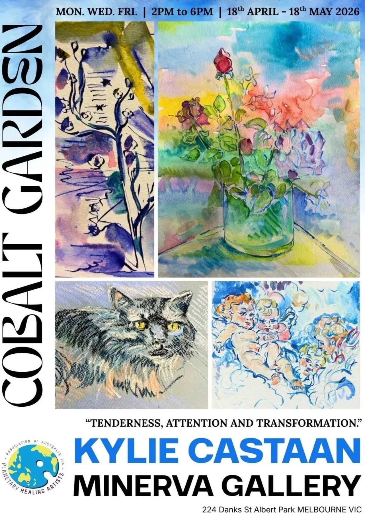 COBALT GARDEN - KYLIE CASTAN at Minerva Gallery. </span>