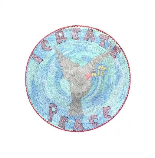   Community Artwork 2019 facilitated by Silvana Benacchio  I create peace   