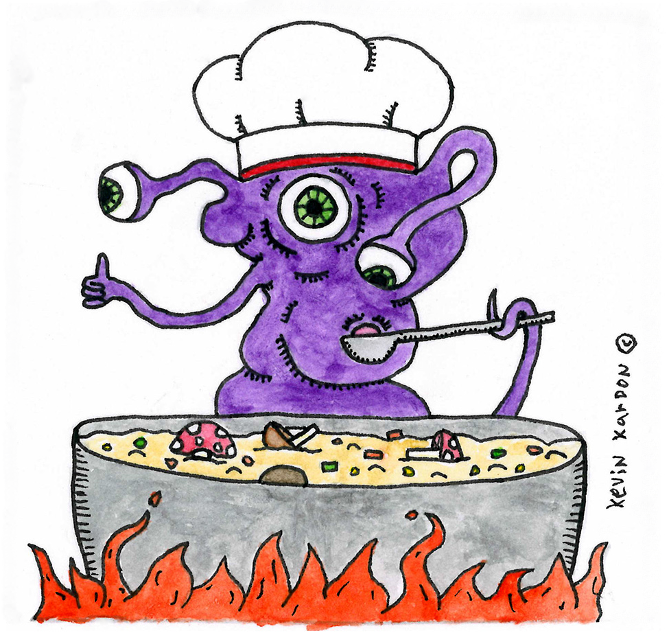 'Mushroom Soup' monster sticker- Kevin Kardon