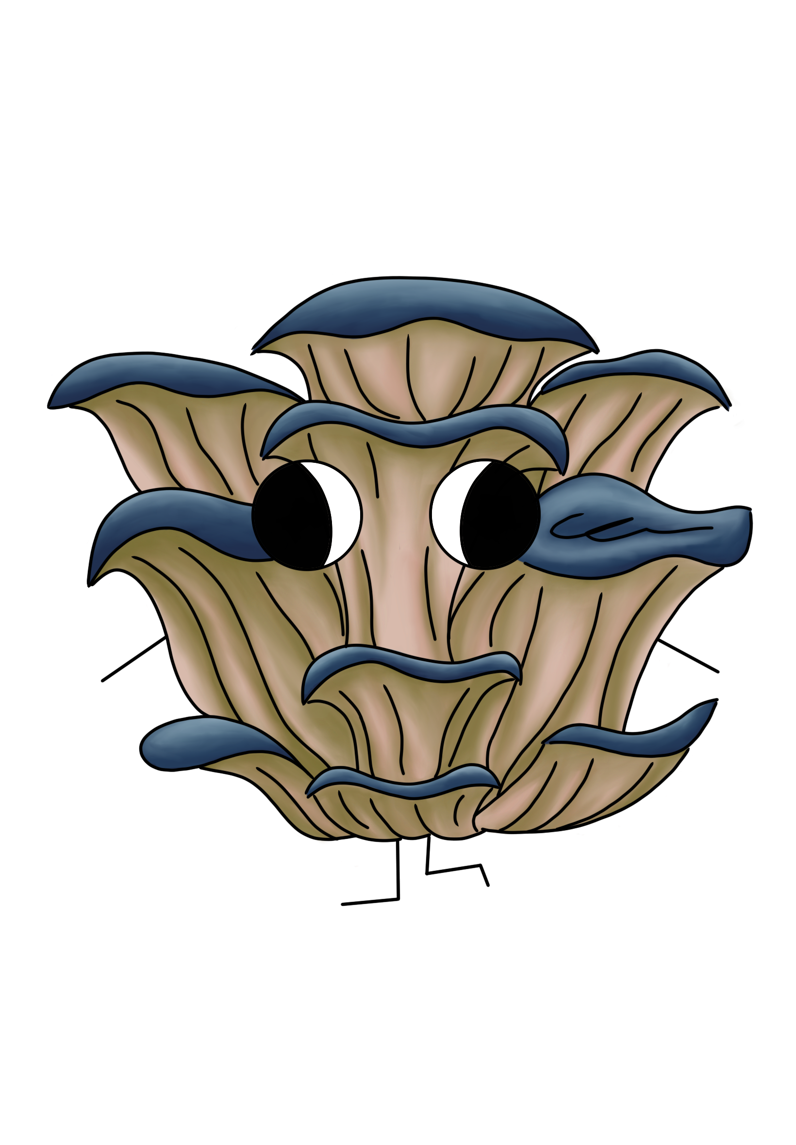 Charming Blue Oyster Vinyl Sticker