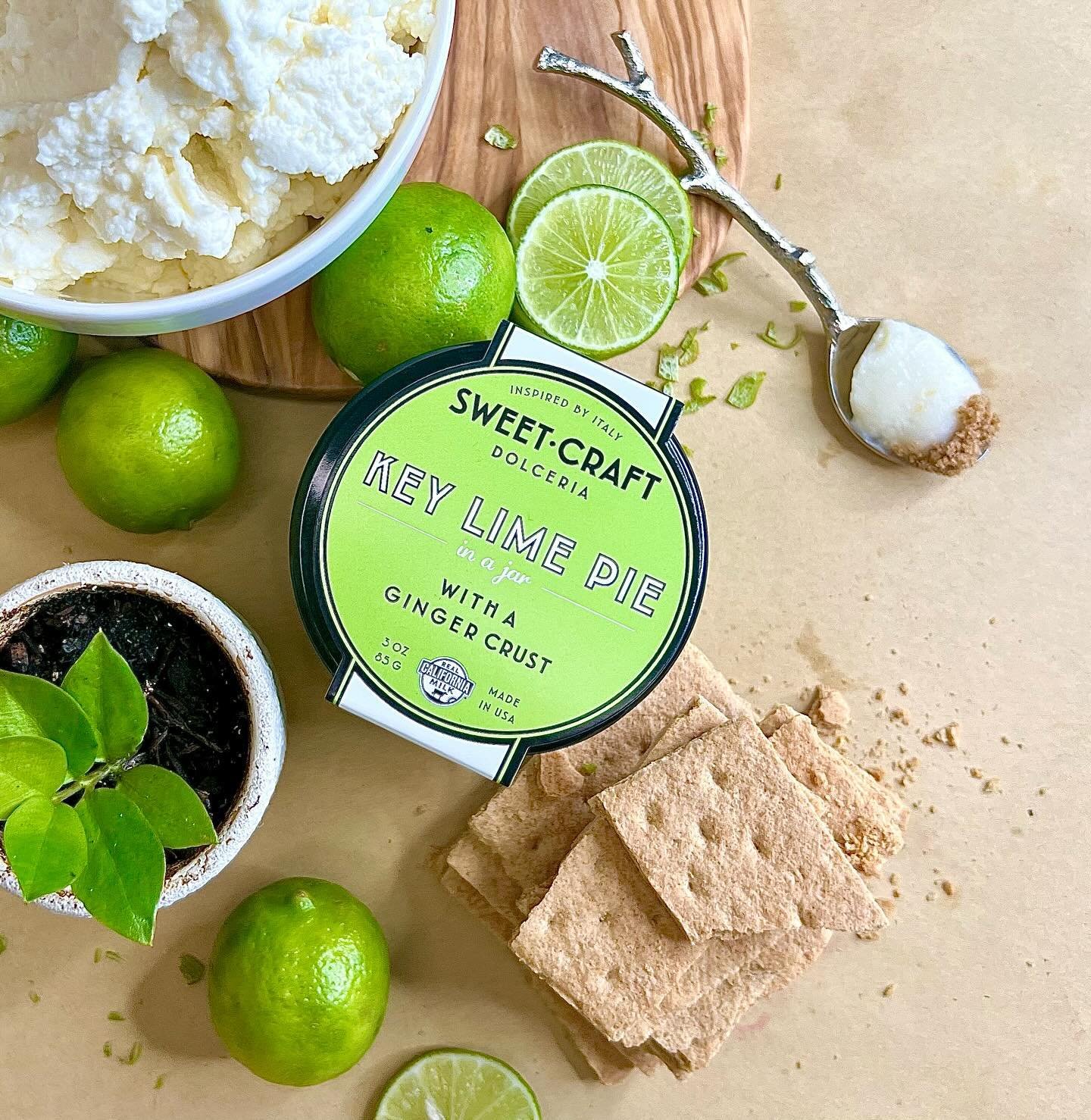 Our favorite zingy Key Lime Pie is so bright we chose it as one of the four new CUP flavors. Have you gotten yours yet? Until then, we pay homage to the original Key Lime Pie in a JAR 🫙🍋&zwj;🟩🫚💚

#SweetCraftDolceria #DessertsInAJar #KeyLimePie