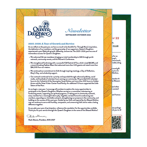 Queen's Daughters August-November 2026 Newsletter