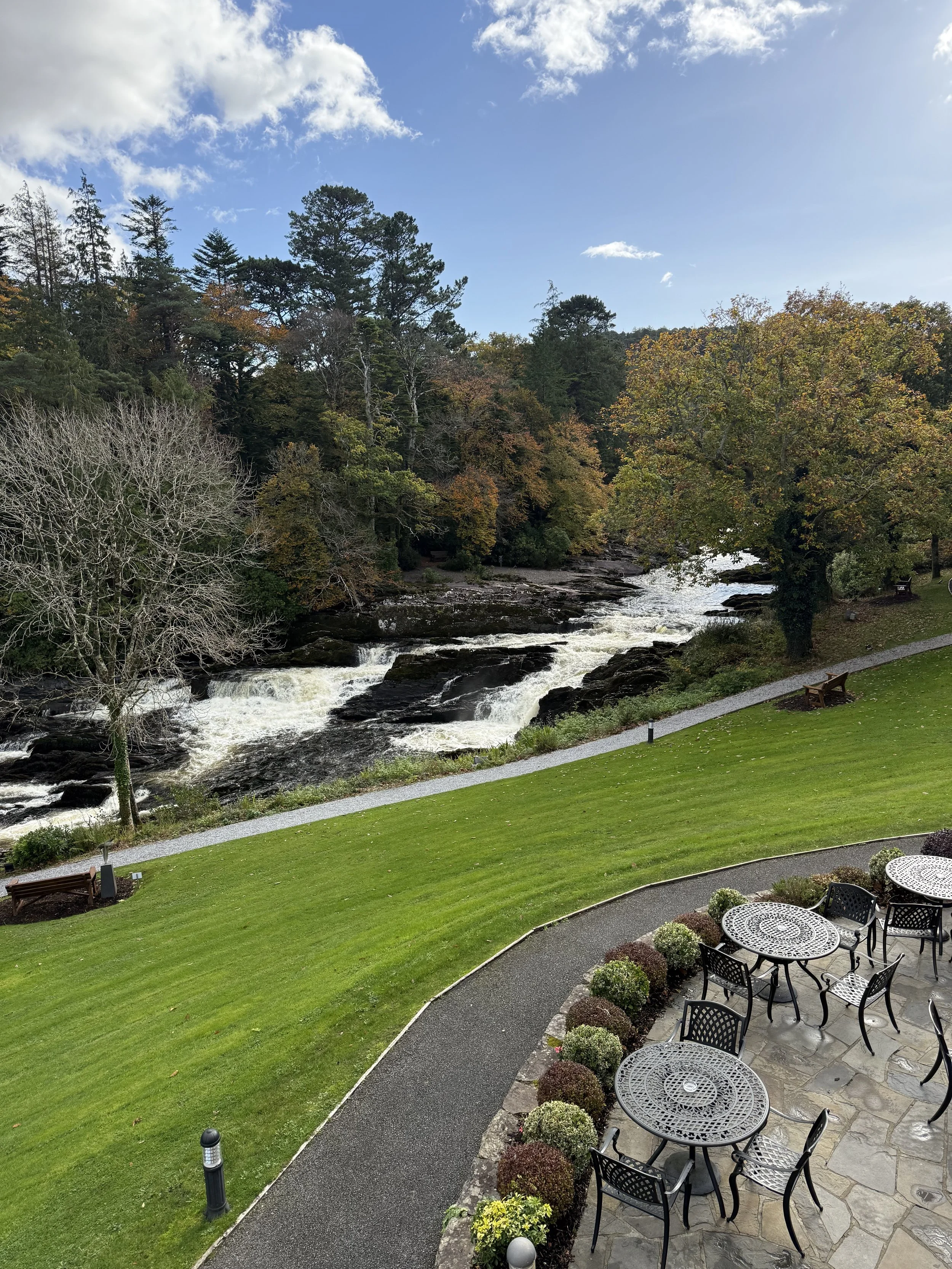 The Sheen Waterfall from the Hotel Terrace