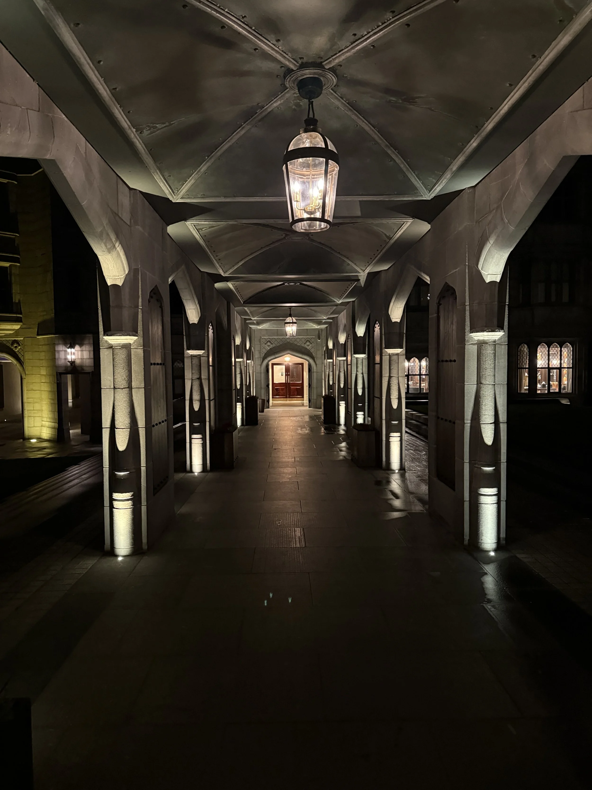  The Corridors of Adare Manor at Night