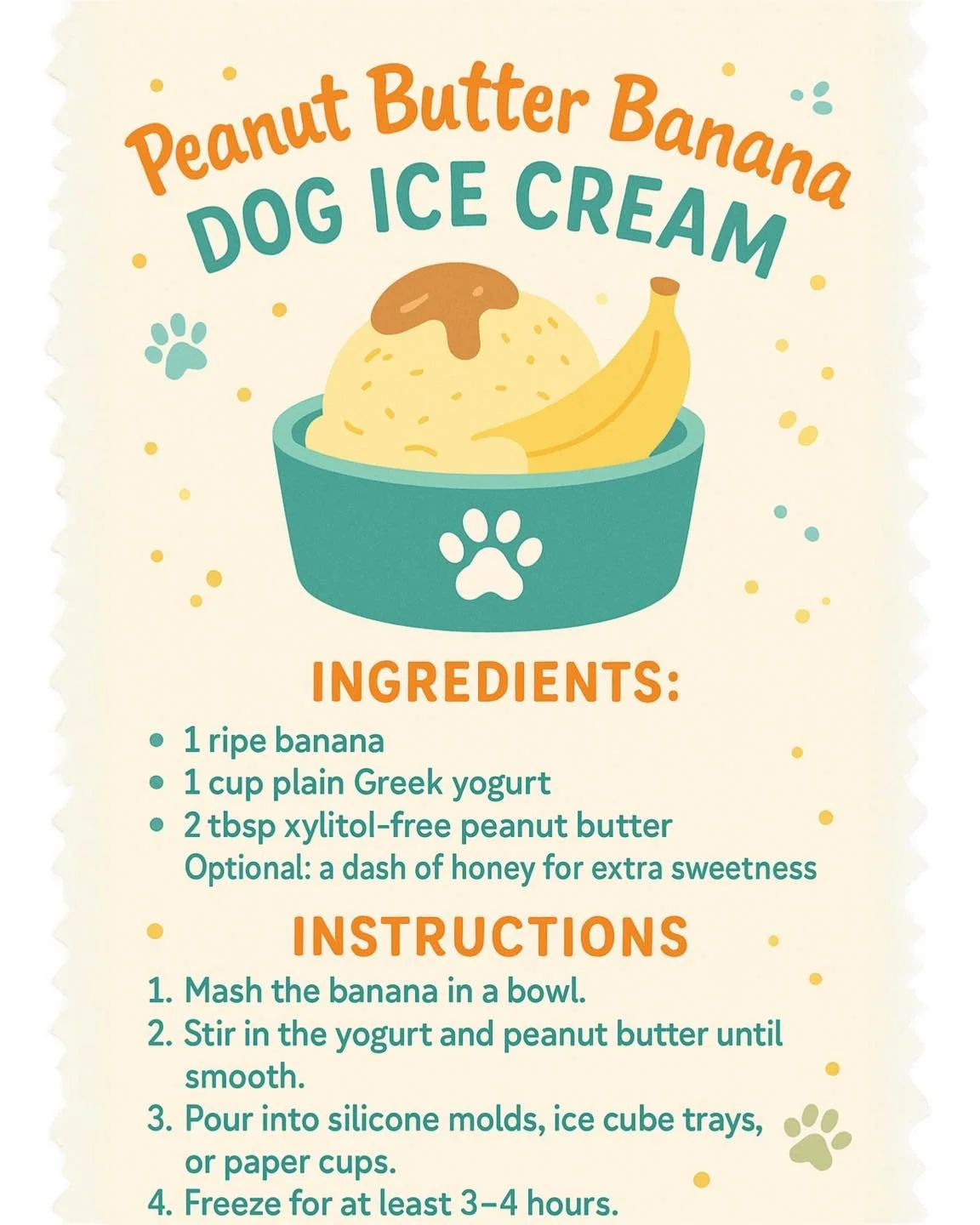 It’s National Ice Cream Day! π¦ We couldn’t let the day go by without a little something for our four-legged friends. Try this homemade dog-friendly ice cream—made with ingredients you probably already have on hand!
πΈ Made a batch