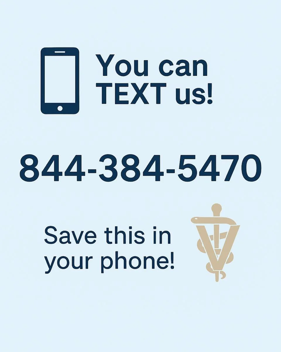 Did you know you can TEXT us? ๐พ
We have a dedicated text line to make staying in touch easier than ever!
๐ฑ 844-384-5470
You can text us for questions, refills, or quick updates. Replies may not be immediate, but we will get back to you! Be su