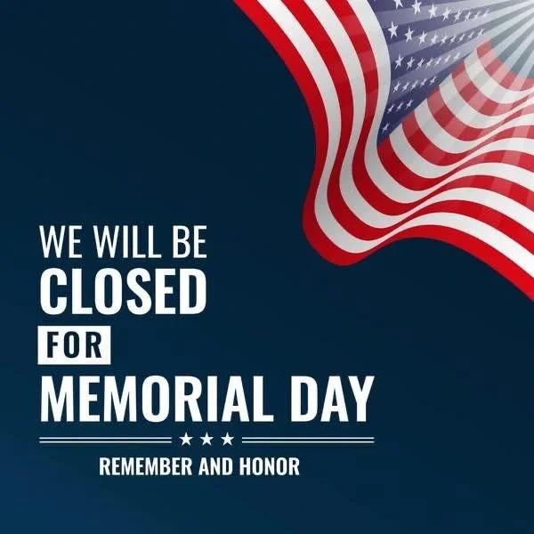 Reminder: We will be closed Monday, May 25 in observance of Memorial Day.

Please plan ahead for medication refills, food pickups, and appointment needs. We hope everyone has a safe and meaningful holiday weekend as we honor and remember those who se