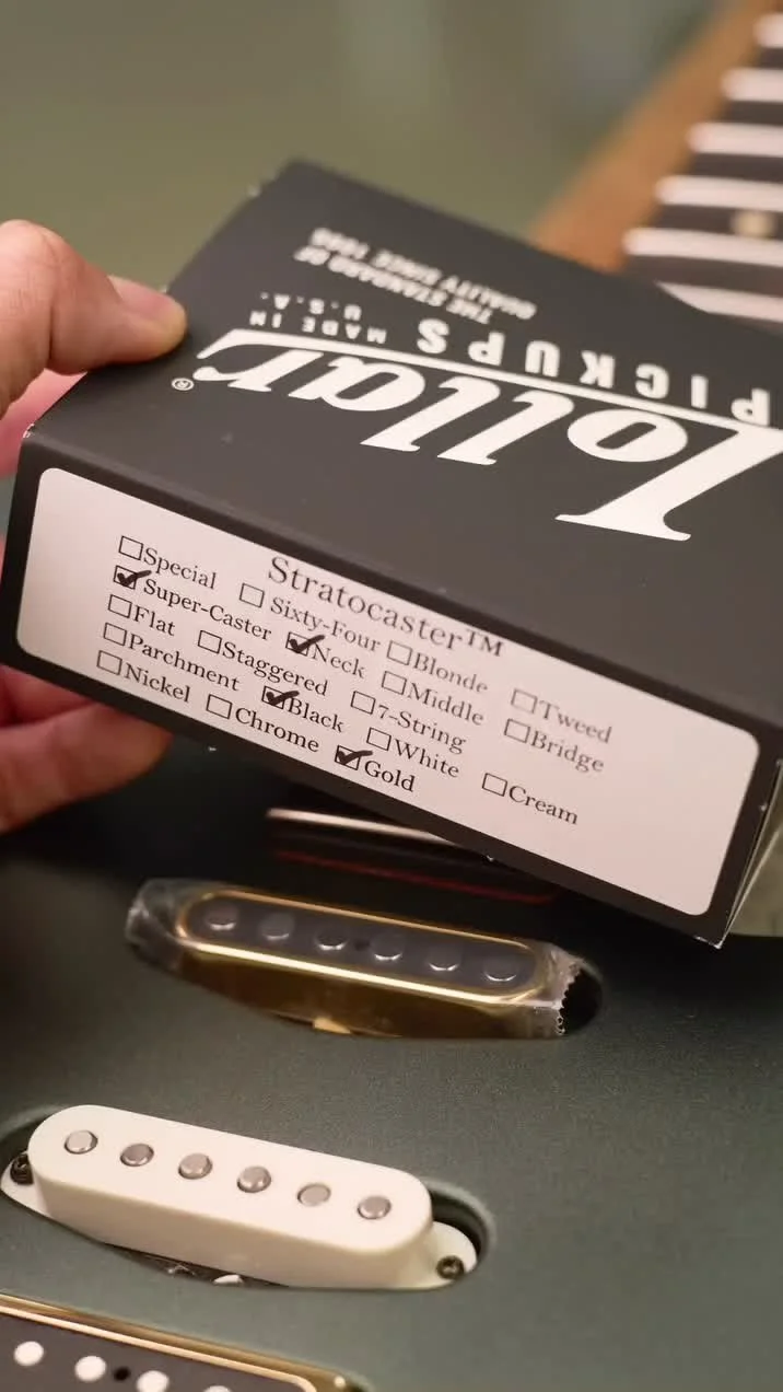 Lollar Super Caster Neck 盒同 Strat – Lollar Super Caster neck box on Strat