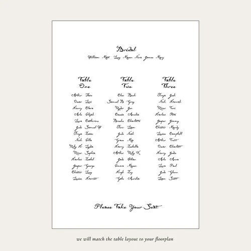 Seating Chart — Designs to Adore