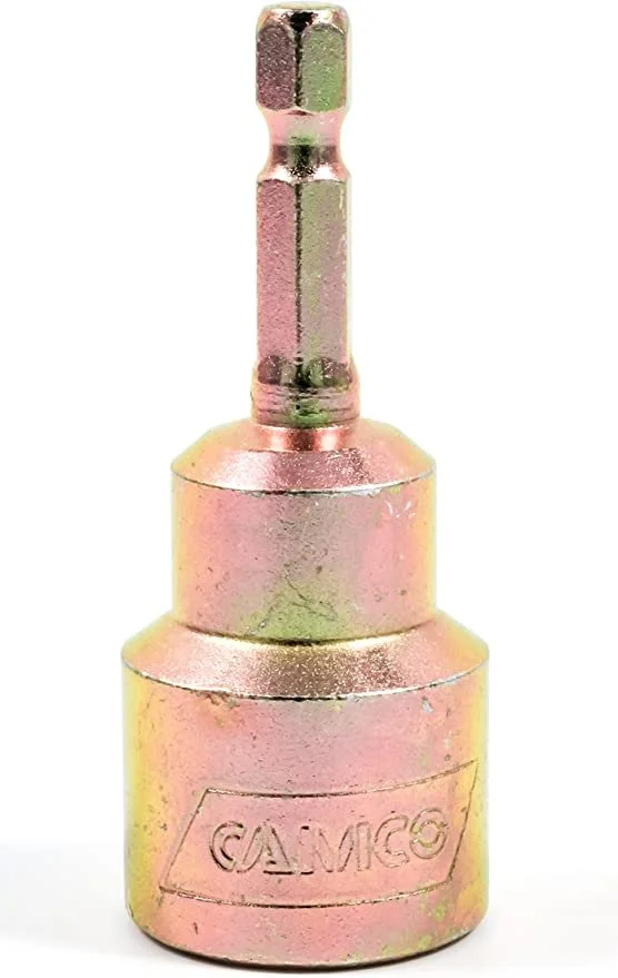 Camco RV Leveling Scissor Jack Socket Drill Adapter With 1/4" Quick Connect Shank, Works With All 3/4" Hex Drive Jacks