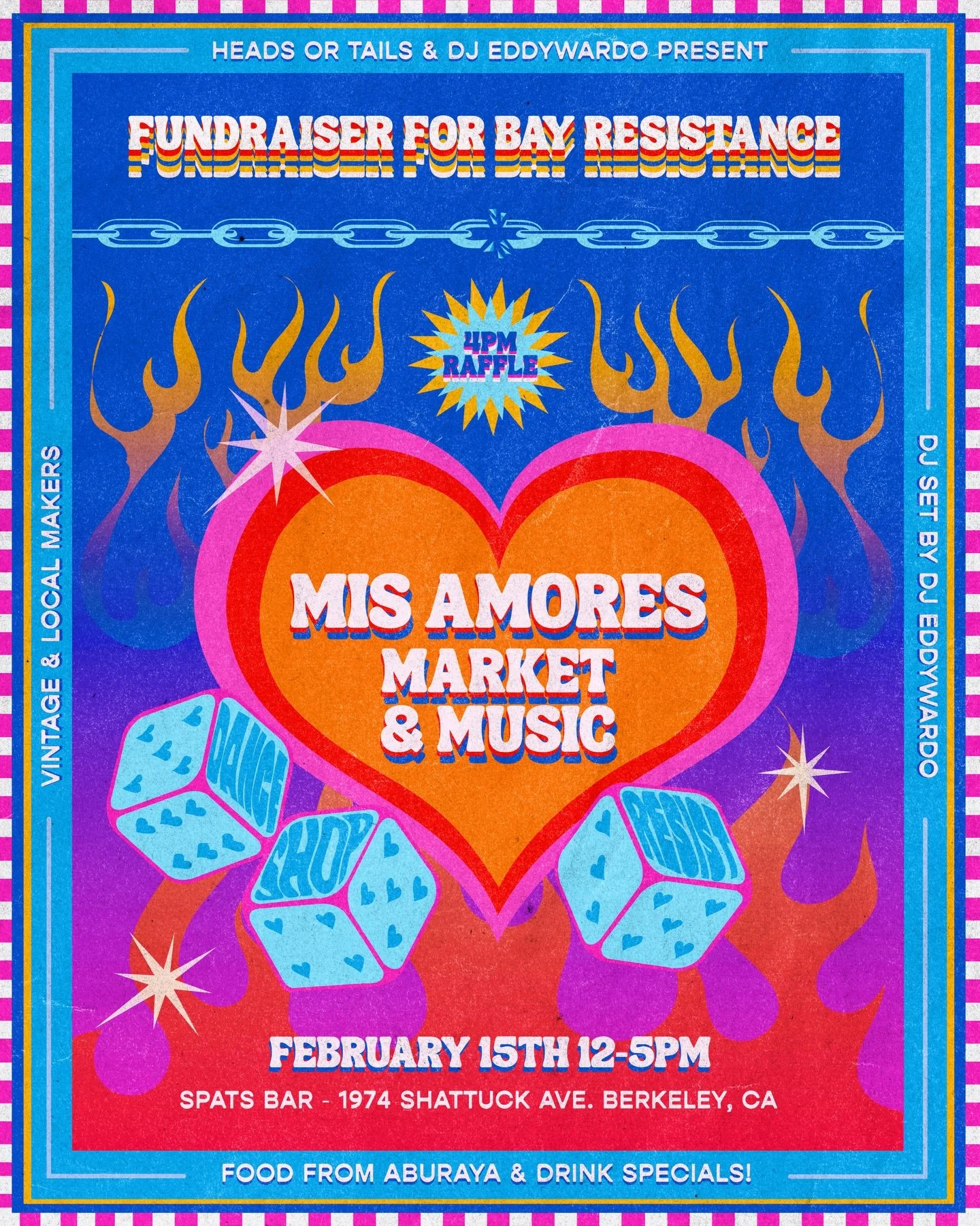 DANCE❤️&zwj;🔥SHOP❤️&zwj;🔥RESIST - New poster drop! Fundraiser for @bayresistance happening on Feb 15th. Come show some love for community - support local businesses and neighbors. Your presence is everything rn! 

Put on by the amazing @headsortail