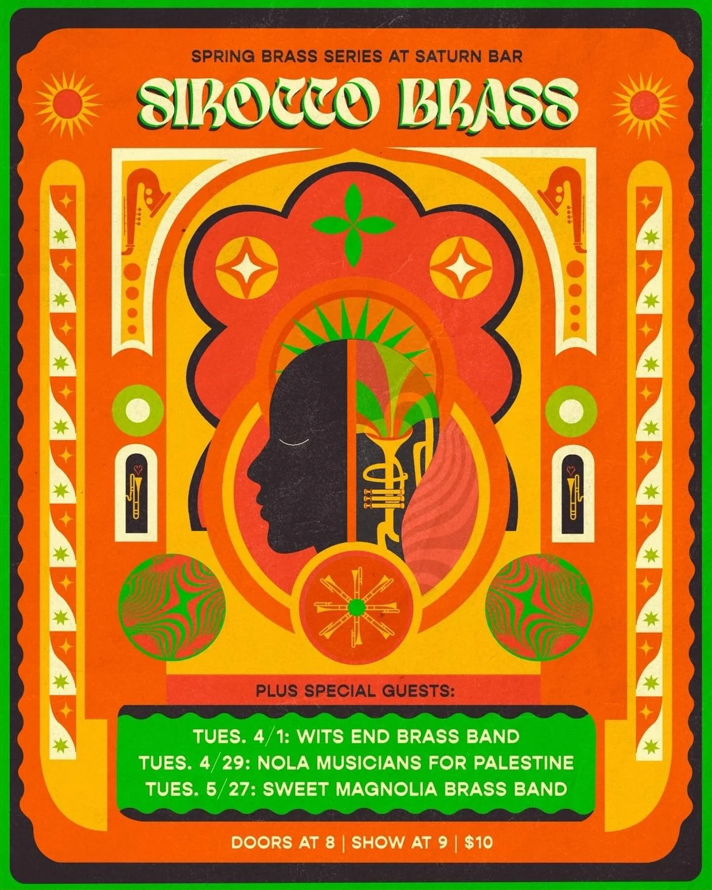 ✨ Brass series posters 2/2 ✨ 
Happening @thesaturnbar
💃🌞🌛🌙✨💫🍻🎺🎷🎹🎤🎟️🌠