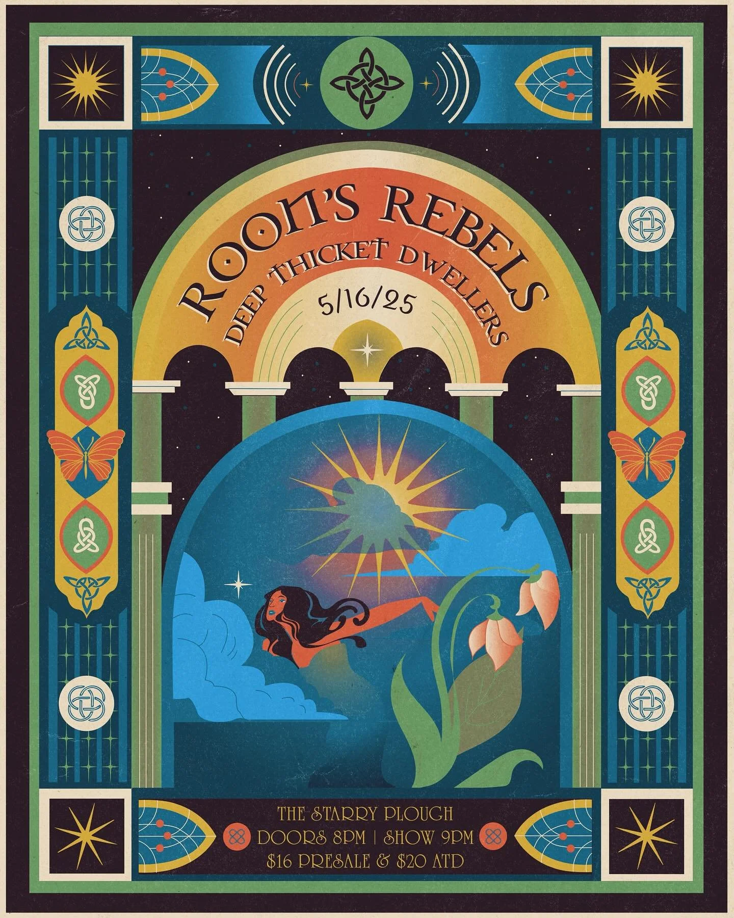 ✨ Poster for @roonsrebels &amp; @deepthicketband ✨
Loved making this one for the sweetest talented human @zoeatlas 💓