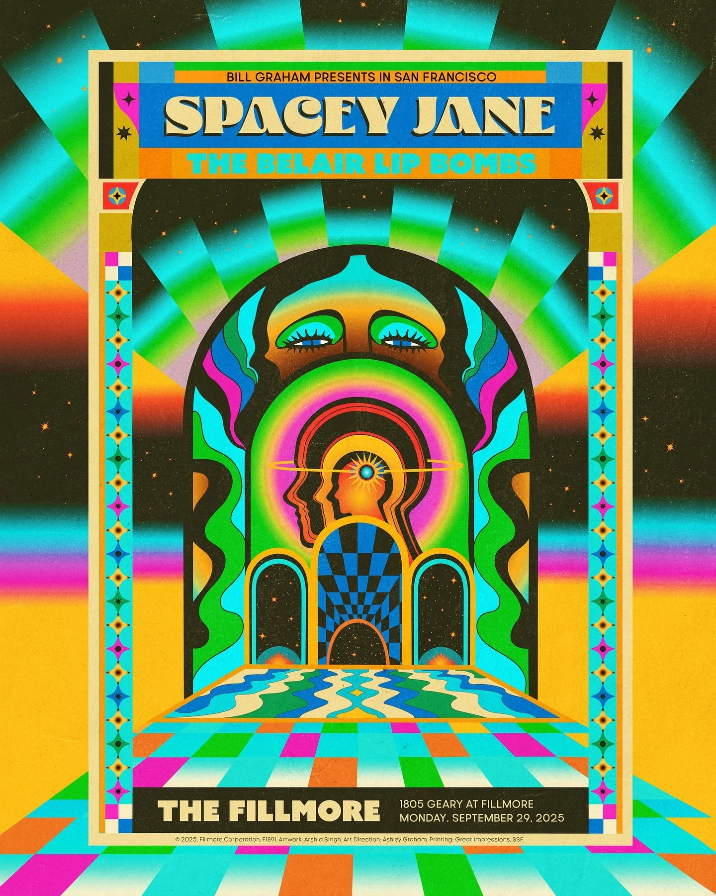Designed my first official @thefillmore print poster for @spacey_jane &amp; @lipbombs for their sold out show last night ✨💫✨

This means the world to me. Some of the most legendary artists I&rsquo;ve looked up to have performed or created amazing ar