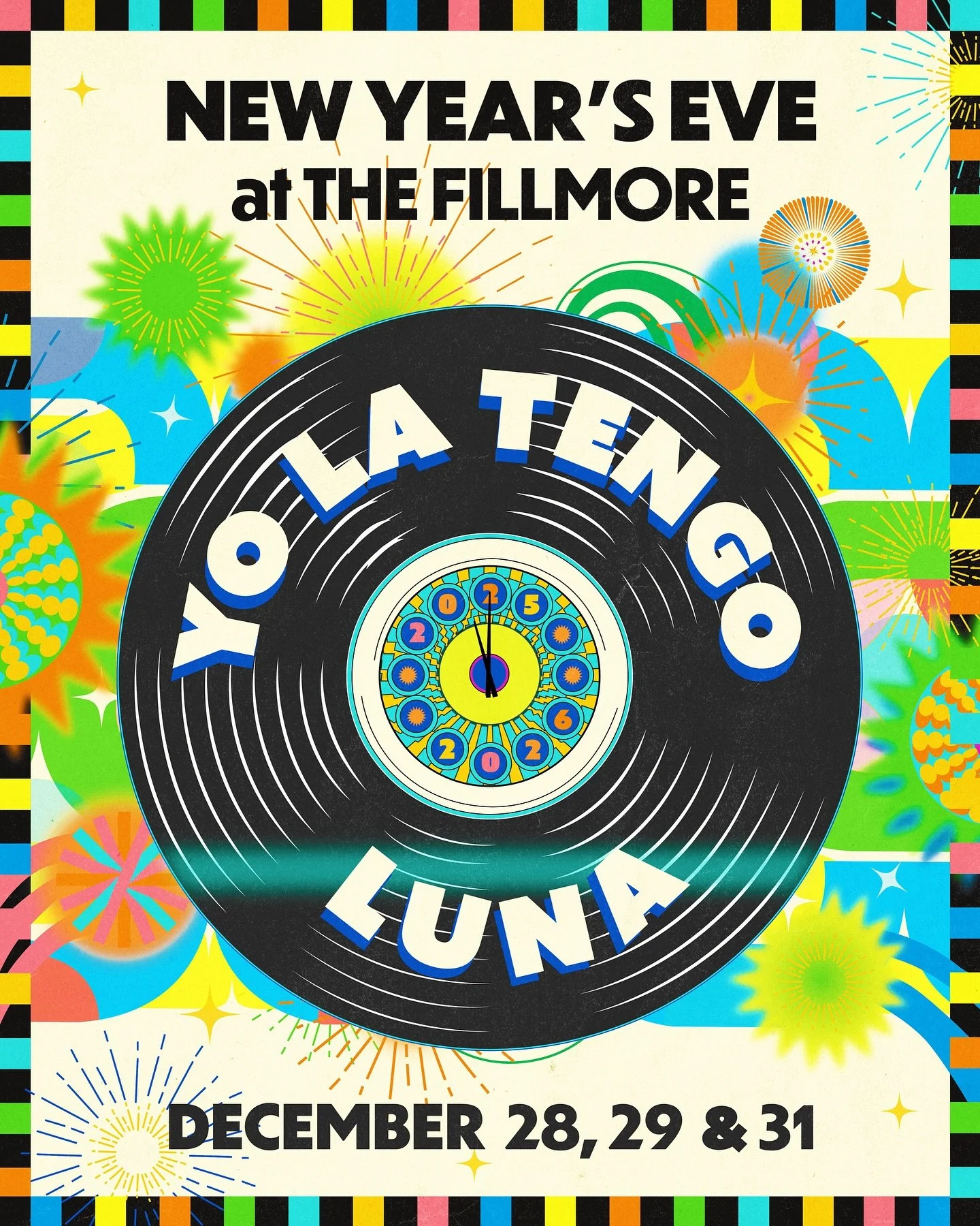 Feeling lucky to have worked with these legendary @therealylt @luna_nyc &amp; @thefillmore on this graphic for their New Year&rsquo;s show announcement. 

I can&rsquo;t express how thankful I feel for the opportunity. More to come, stay tuned!
✨💥💫