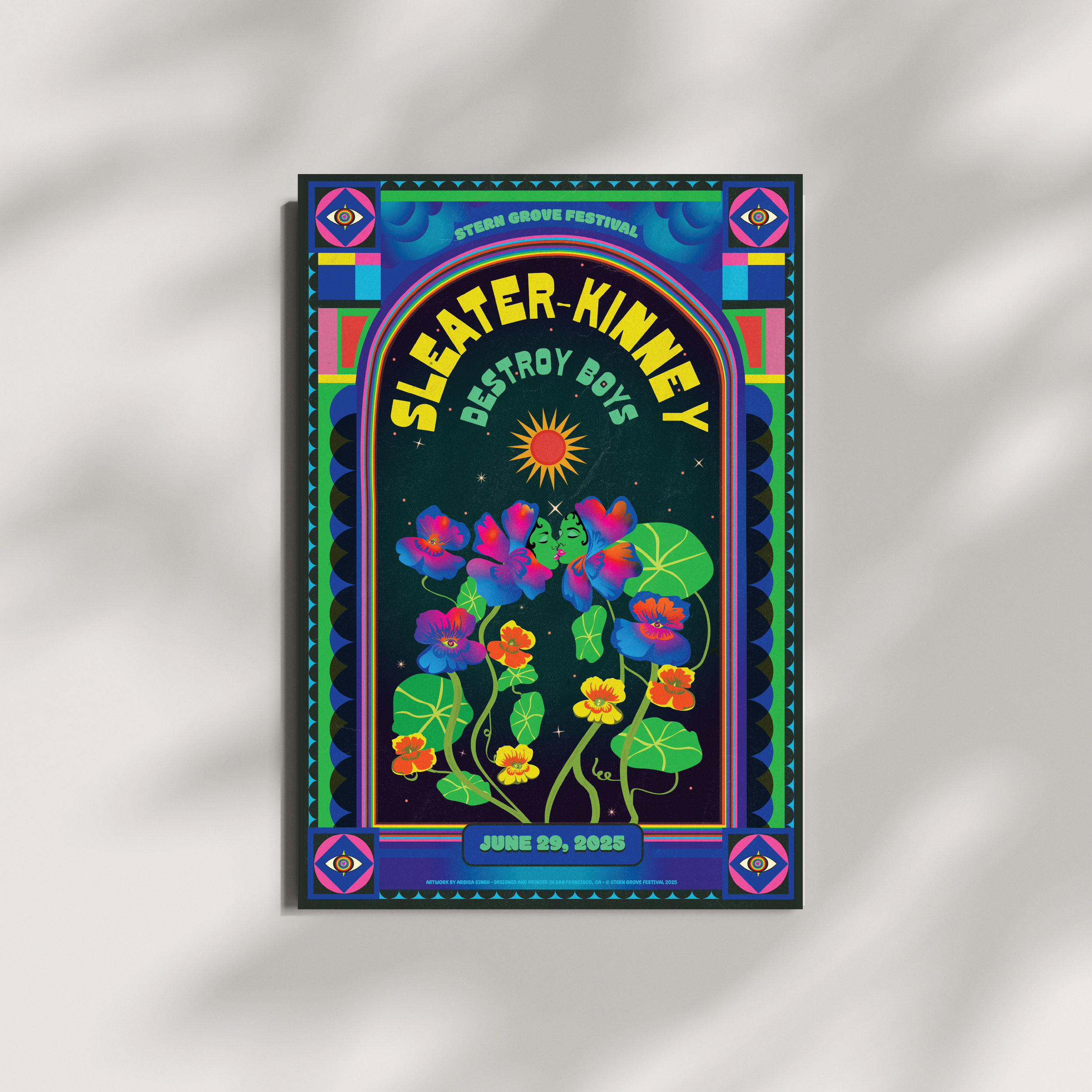 Stern Grove Festival Poster: Sleater-Kinney & Destroy Boys