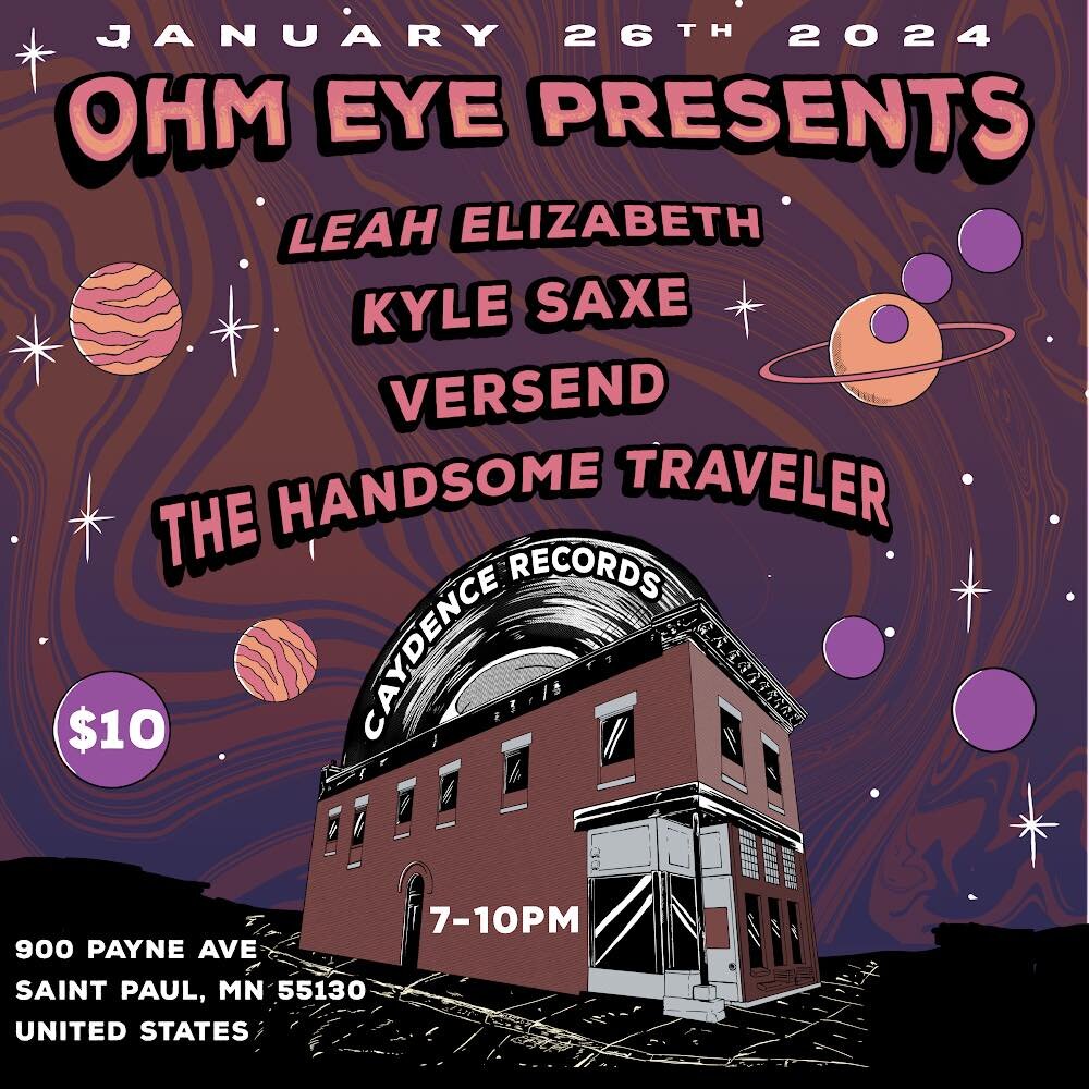 🎸🎸🎸Show Alert!!
We&rsquo;ve got some awesome artists gathering at @caydencemn  for our first evening of &ldquo;Ohm Eye Presents&rdquo; 🎶💕🎵 
These artists have been in and around the studio here for some time now and we&rsquo;re so excited to ha