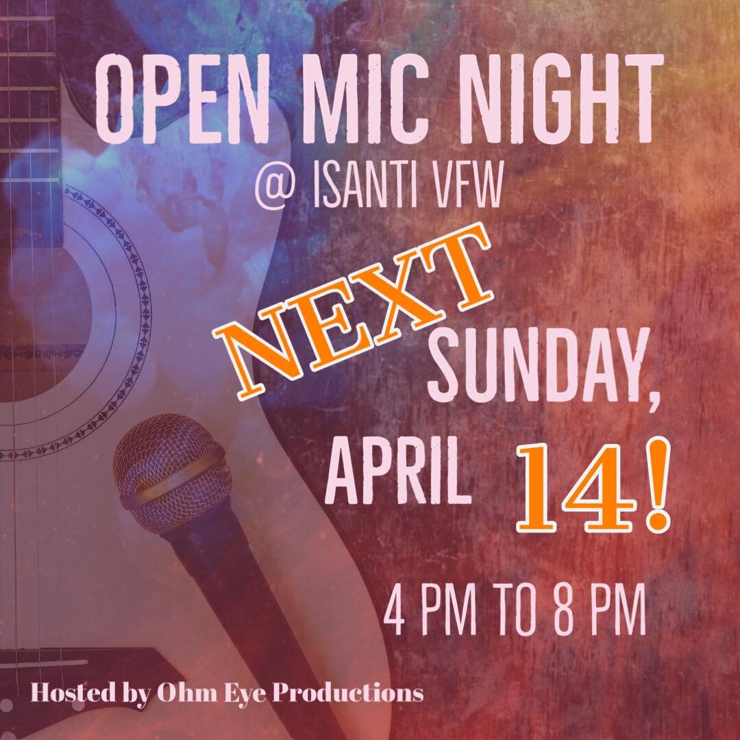 Hi Friends!! Heads up, this month&rsquo;s Open Mic will be held NEXT SUNDAY April 14th!  Next month will be back to the first Sunday of the month as usual 😊

We&rsquo;ll see you then!! 
#localartists #localmusicians #liveentertainment #musicians #mi