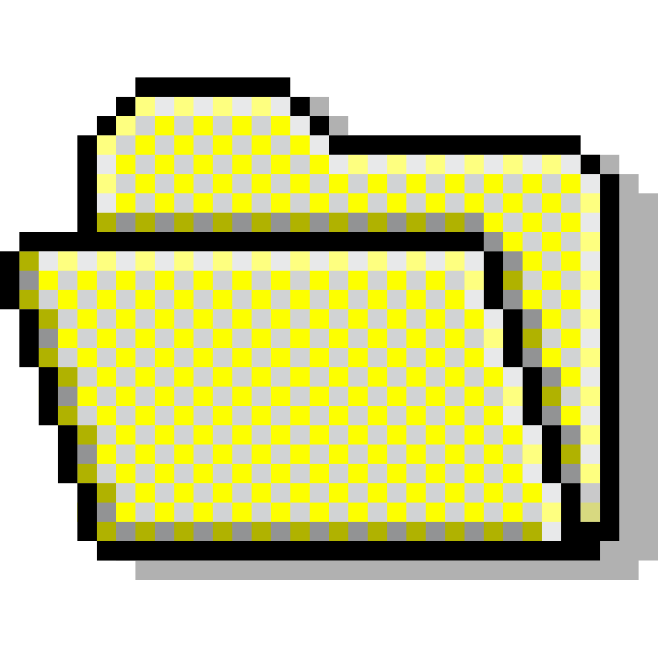 Geometric drawing of an outline square with sections divided by vertical, horizontal, and diagonal lines.